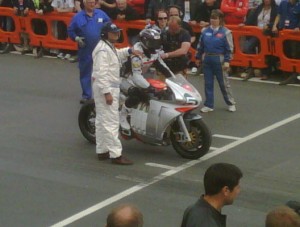 MotoCzysz E1pc At Start of IOM TT